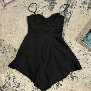 Oh Polly Black Corset Dress